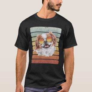 Retro Vintage Sonnenuntergang Japan Chin Mama Papa T-Shirt