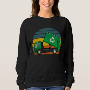 Retro Vintage Sonnenuntergang Recycling Müll Kinde Sweatshirt