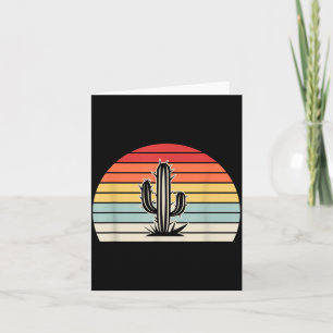 Retro-Vintage-Sonnenuntergang-Saguaro-Kaktus-Wüste Karte