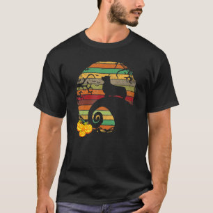 Retro Vintage Sonnenuntergang Welsh Corgi Hund Kür T-Shirt
