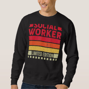 Retro Vintage Sozialarbeiter-Sozialarbeit Grafik Sweatshirt