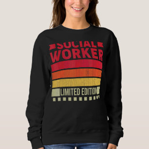 Retro Vintage Sozialarbeiter-Sozialarbeit Grafik Sweatshirt
