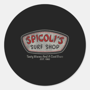 Retro Vintage Spicolis Surf Shop Lecker Wellen Und Runder Aufkleber