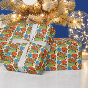 retro vintage Spielzeugsoldat gekachelte Party Geschenkpapier