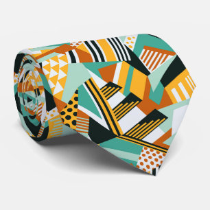 Retro-Vintage-Sportswear-Geometrisches Muster Krawatte