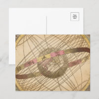 Retro Vintage Sternkarte Astrologie Symbole Globus