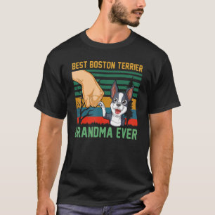 Retro Vintage Stil Beste Boston Terrier Oma Ev T-Shirt