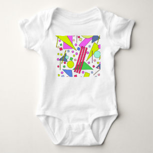 Retro-Vintage-Stil der 80er und 90er Jahre Baby Strampler