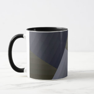 Retro-Vintage-Stil geometrische Linien grau grün n Tasse