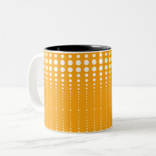 Retro-Vintage-Stil Kreise geometrische Linien Stre Zweifarbige Tasse