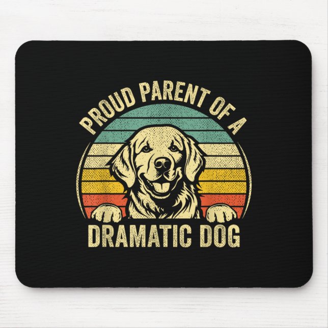 Retro Vintage Stolzer Elternteil Eines Dramatische Mousepad (Vorne)