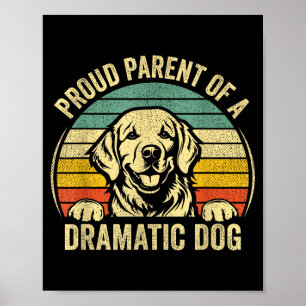 Retro Vintage Stolzer Elternteil Eines Dramatische Poster