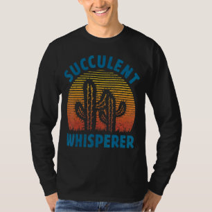 Retro Vintage Sukkulenten Flüsterer Kaktusgartena T-Shirt