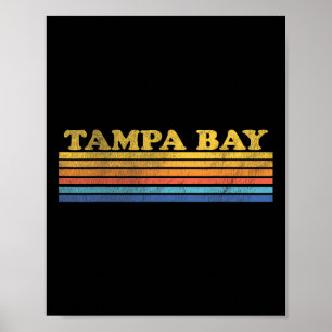Retro Vintage Tampa Bay abgenutzt Florida Throwbac Poster