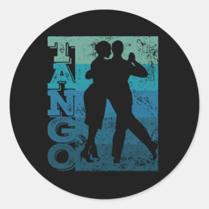 Retro Vintage Tango Argentino Tango Vals Tanz Runder Aufkleber