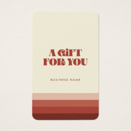 Retro Vintage Terracotta-Geschenkgutschein