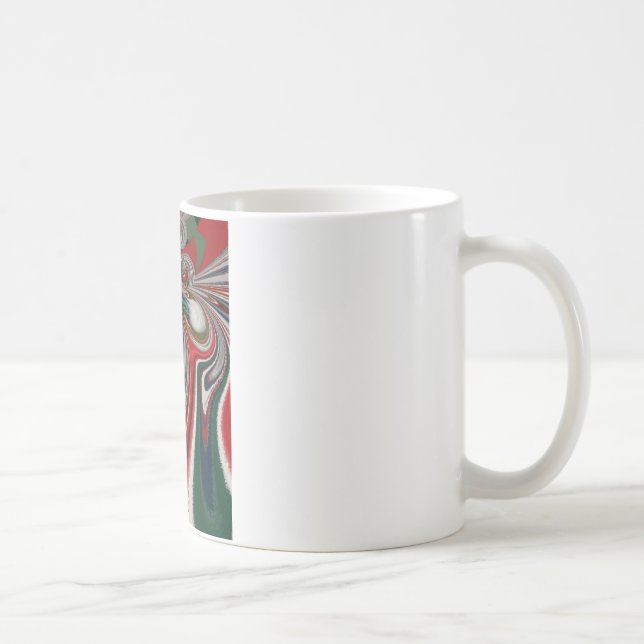 Retro Vintage Textur Abstrakte Kunst drucken Kaffeetasse (Rechts)