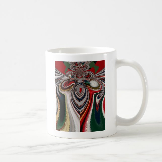 Retro Vintage Textur Abstrakte Kunst drucken Tasse (Rechts)