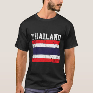 Retro Vintage Thailand-Flagge Thailändische Wurzel T-Shirt