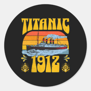 Retro Vintage Titanic 1912 Ozeandampfer Kreuzfahrt Runder Aufkleber