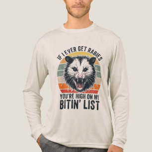 Retro Vintage Tollwut Waschbär Sarkastischer Humor Tri-Blend Shirt