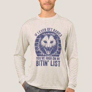 Retro Vintage Tollwut Waschbär Sarkastischer Humor Tri-Blend Shirt