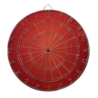 Retro Vintage Tomatenrot Muster. Modefarbe Dartscheibe