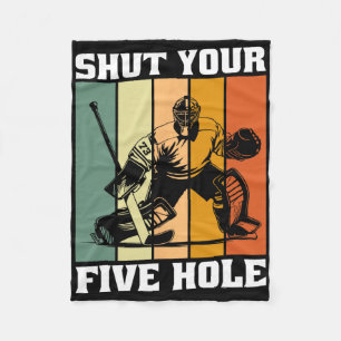 Retro Vintage Torwart Schließ Dein Fünf Loch Hocke Fleecedecke