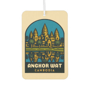 Retro Vintage Travel Angkor Wat Kambodscha Autolufterfrischer