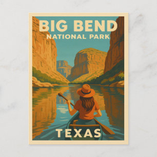 Retro Vintage Travel Big Bend Nationalpark Texas Postkarte