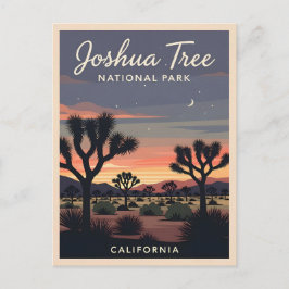Retro Vintage Travel Joshua Tree Nationalpark Postkarte
