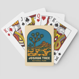 Retro Vintage Travel Joshua Tree Nationalpark Spielkarten