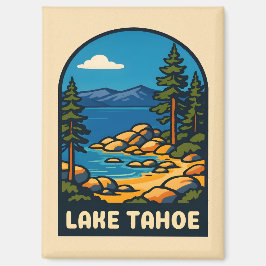 Retro Vintage Travel Lake Tahoe Landschaftlich Magnet