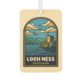 Retro Vintage Travel Loch Ness Scotland Castle Autolufterfrischer