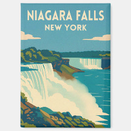 Retro Vintage Travel Niagara Falls New York Magnet