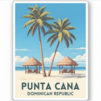Retro Vintage Travel Punta Cana Dominikanische Rep