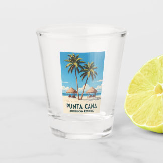 Retro Vintage Travel Punta Cana Dominikanische Rep Schnapsglas