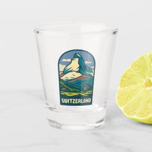 Retro Vintage Travel Schweiz Matterhorn Schnapsglas