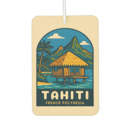 Retro Vintage Travel Tahiti Französisch Polynesien Autolufterfrischer