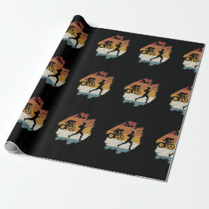 Retro-Vintage-Triathlon Geschenkpapier