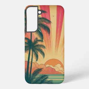 Retro/Vintage Tropisch/Hawaiianischer Sonnenunterg Samsung Galaxy Hülle