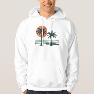 Retro/Vintage tropische Palmen Hoodie