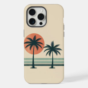 Retro/Vintage tropische Palmen iPhone 15 Pro Max Hülle