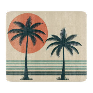 Retro/Vintage tropische Palmen Schneidebrett
