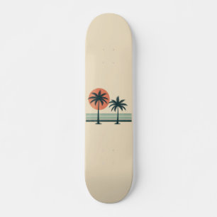 Retro/Vintage tropische Palmen Skateboard