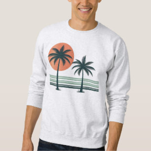 Retro/Vintage tropische Palmen Sweatshirt