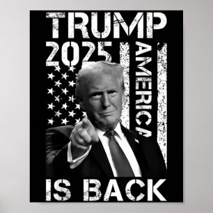 Retro Vintage Trump Amerika ist zurück 2025 Trump Poster
