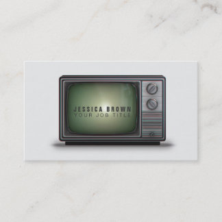 Retro-Vintage-TV-Illustration Visitenkarte