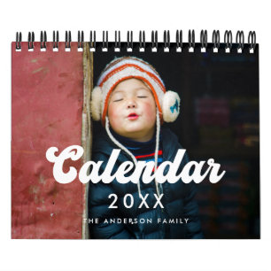 Retro Vintage-Typografie 2027 Foto Kalender
