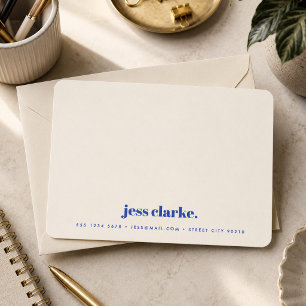 Retro Vintage Typografie Royal Blue Stylish Trendy Mitteilungskarte